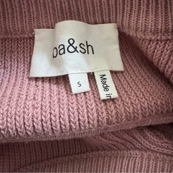 Ba&sh Samoa Pink Embroidered Puff Sleeve Lady Pullover Sweater size Small - Picture 10 of 14